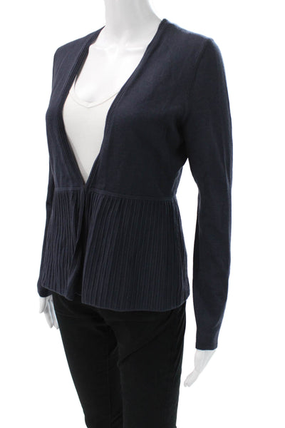 Boss Hugo Boss Womens Merino V-Neck Cardigan Dark Blue Long Sleeve Size M