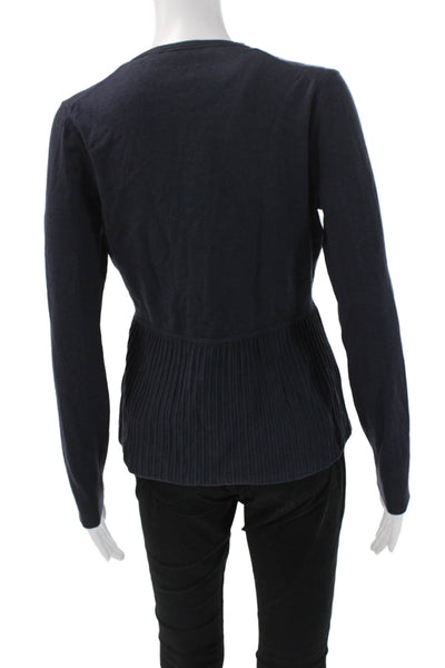 Boss Hugo Boss Womens Merino V-Neck Cardigan Dark Blue Long Sleeve Size M