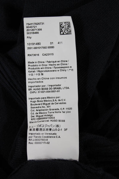 Boss Hugo Boss Womens Merino V-Neck Cardigan Dark Blue Long Sleeve Size M