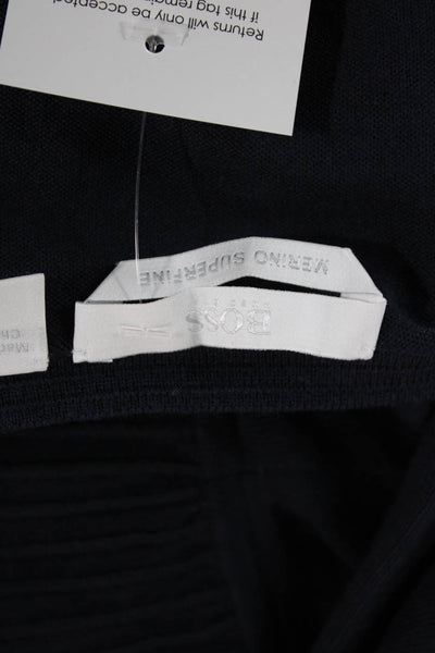 Boss Hugo Boss Womens Merino V-Neck Cardigan Dark Blue Long Sleeve Size M