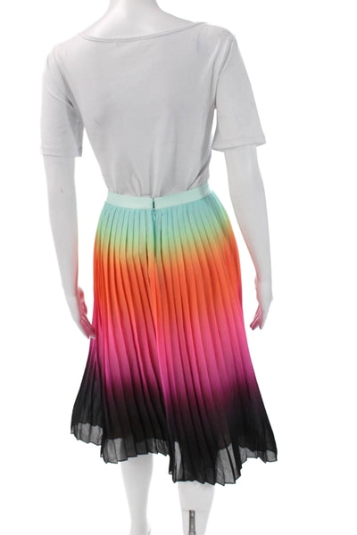 Trina Turk Womens Pleated Black Knee Length Skirt 100% Polyester Size 6