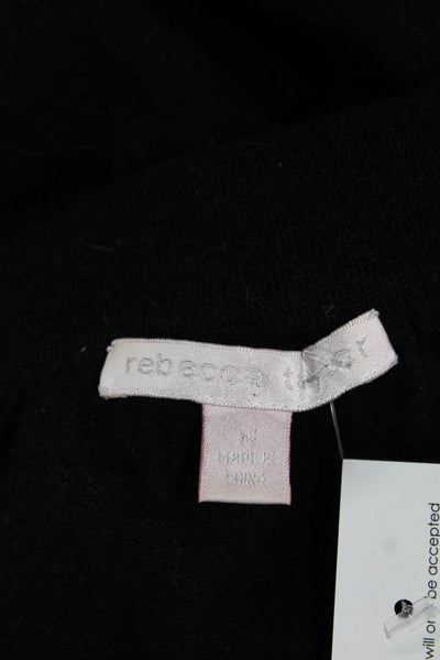 Rebecca Taylor Womens Black 100% Wool Round Neck Basic Blouse Size M
