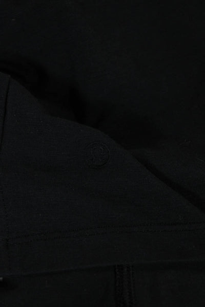 Lululemon Women Black Cotton Basic Crew Neck Zip Tank Size 2