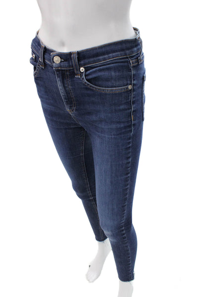 Rag & Bone Womens Ankle Skinny Dark Blue Jeans Size 26