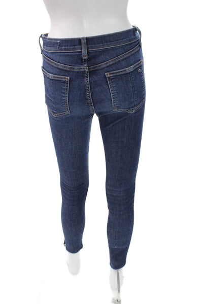 Rag & Bone Womens Ankle Skinny Dark Blue Jeans Size 26