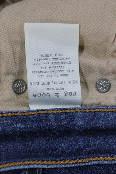 Rag & Bone Womens Ankle Skinny Dark Blue Jeans Size 26