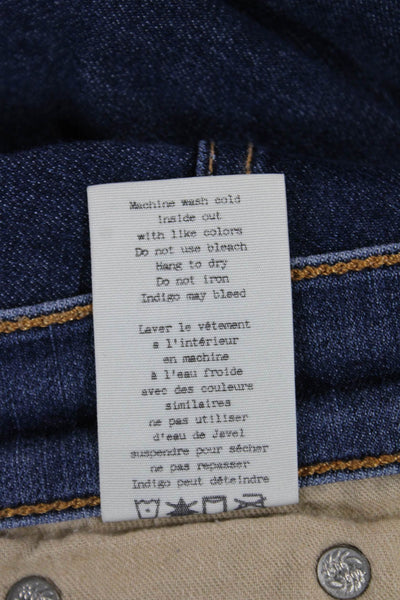 Rag & Bone Womens Ankle Skinny Dark Blue Jeans Size 26