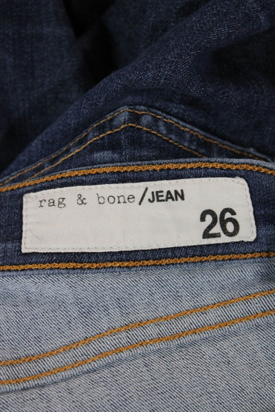 Rag & Bone Womens Ankle Skinny Dark Blue Jeans Size 26