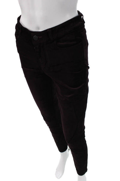 Paige Women Ankle Pants Black Button Cotton Rayon Spandex Size 26