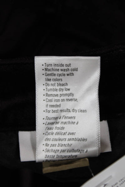 Paige Women Ankle Pants Black Button Cotton Rayon Spandex Size 26