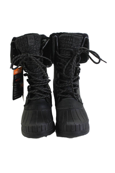 Kamik Womens Sienna F2 Winter Snow Lace-Up Boots Black Size 7