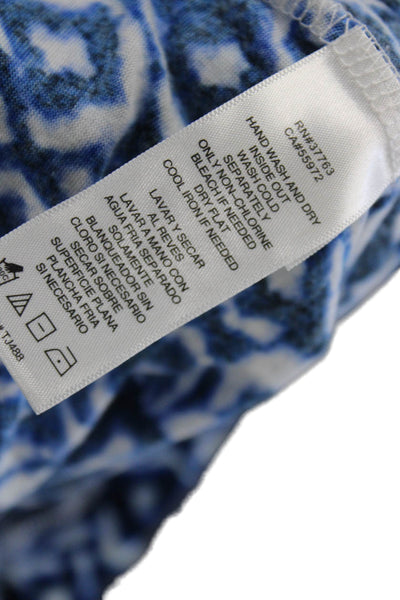 Laundry by Shelli Segal Women Blue Geometric Viscose Maxi Skirt Size S