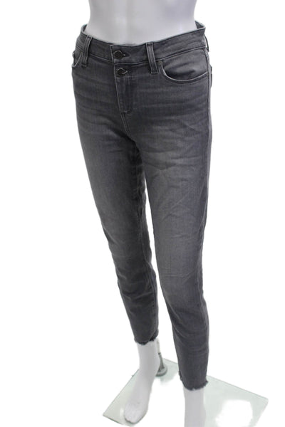 Paige Women Ankle Skinny Jeans Gray High Waist Size 28