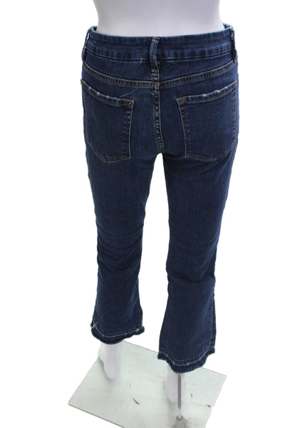 Frame Women Cropped Dark Blue Mid Rise Jeans Size 27