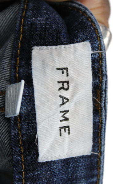 Frame Women Cropped Dark Blue Mid Rise Jeans Size 27