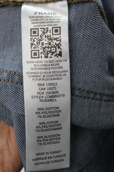 Frame Women Cropped Dark Blue Mid Rise Jeans Size 27