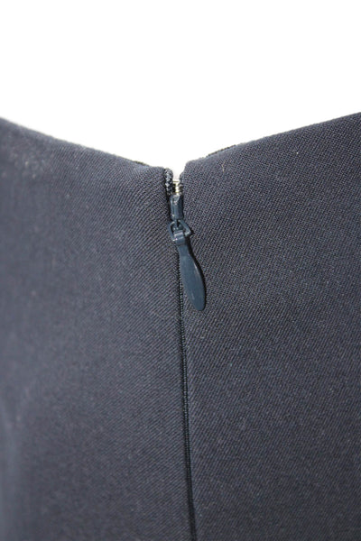 Theory Women Ankle Dress Pants Dark Blue Cotton Zip Inseam 27 Size 28