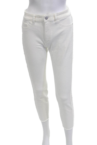 DL 1961 Womens Ankle Skinny White Jeans Inseam 26 Size 29