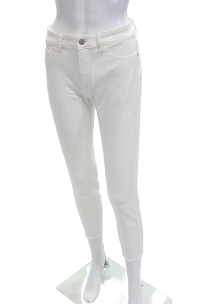 DL 1961 Womens Ankle Skinny White Jeans Inseam 26 Size 29