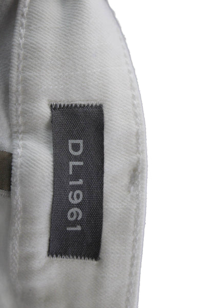 DL 1961 Womens Ankle Skinny White Jeans Inseam 26 Size 29
