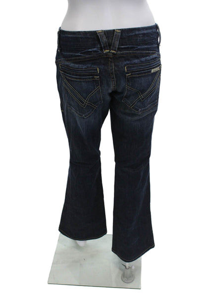 William Rast Womens Dark Blue Bootcut Flared Jeans Mid Rise Size 29