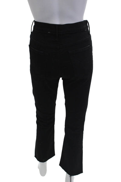 Mother Womens Cropped Skinny Black Jeans Size 29