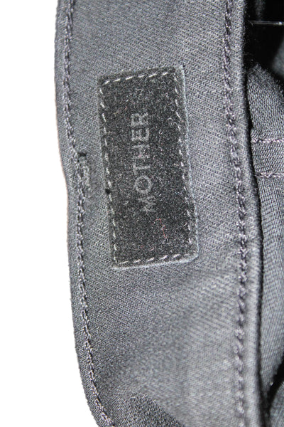 Mother Womens Cropped Skinny Black Jeans Size 29
