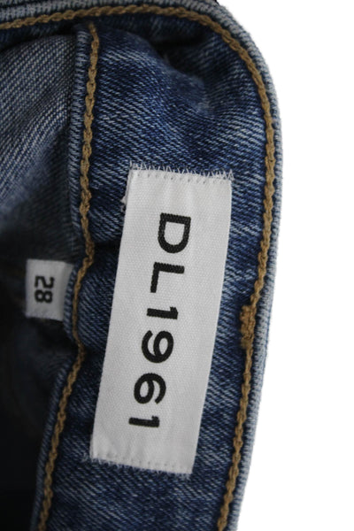DL 1961 Womens Ankle Cropped High Waist Blue Jeans Size 28