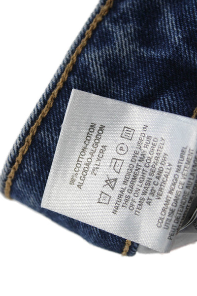 DL 1961 Womens Ankle Cropped High Waist Blue Jeans Size 28