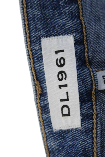 DL 1961 Womens Ankle Cropped High Waist Blue Jeans Size 28