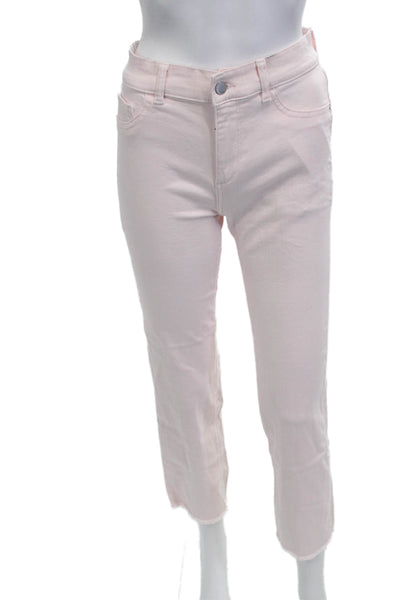 DL 1961 Women Ankle Cropped Pink Pants Size 28