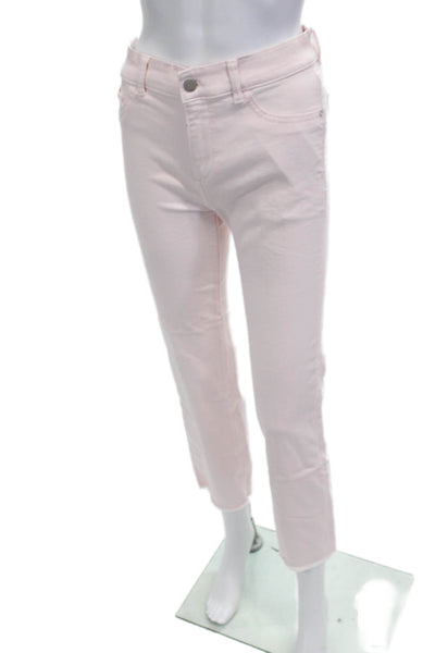 DL 1961 Women Ankle Cropped Pink Pants Size 28