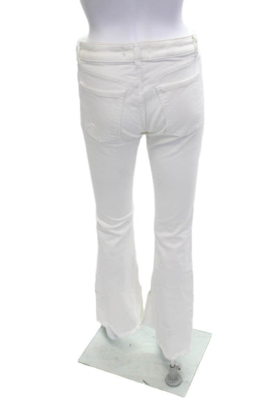 DL 1961 Women Bootcut Flared Jeans White Size 28