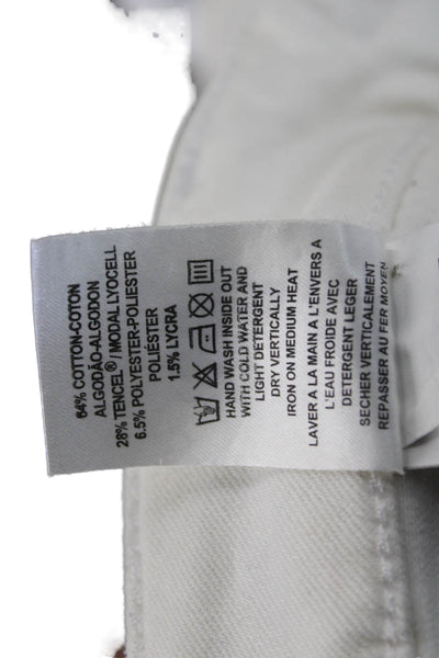 DL 1961 Women Bootcut Flared Jeans White Size 28