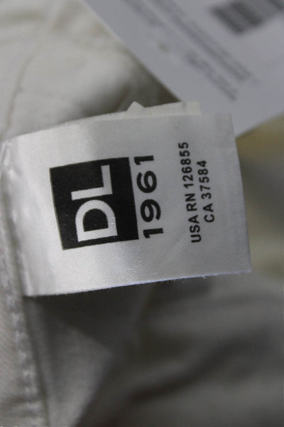 DL 1961 Women Bootcut Flared Jeans White Size 28