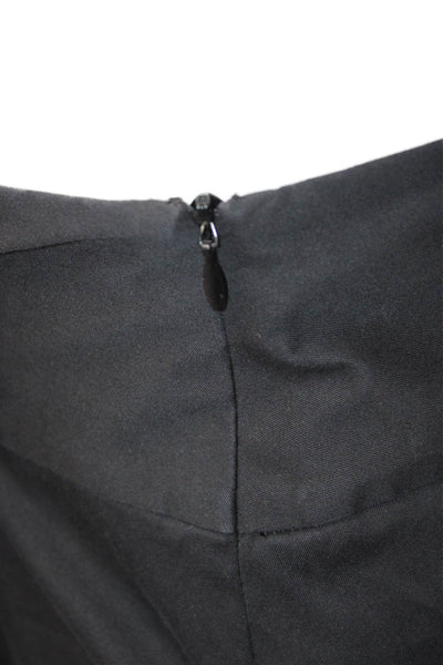 Theory Womens Black Straight Pencil Skirt Short Size 8