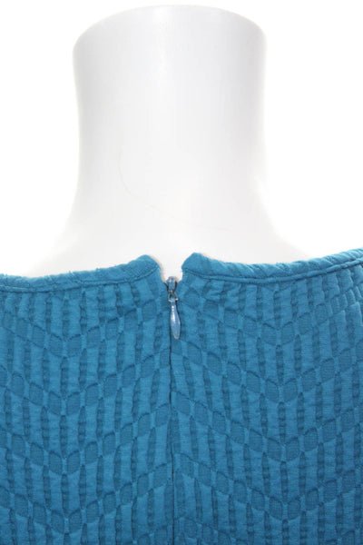Shoshanna Womens Blue Long Sleeve Sweater Dress Knee Length Size 2