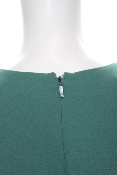 Lafayette 148 New York Womens Shift Dress Green Long Sleeve Knee Length Size 10