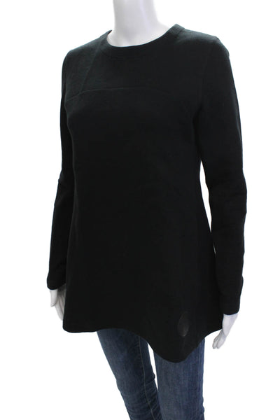 Akris Punto Women Pullover Black Crew Neck Long Sleeve Size 4