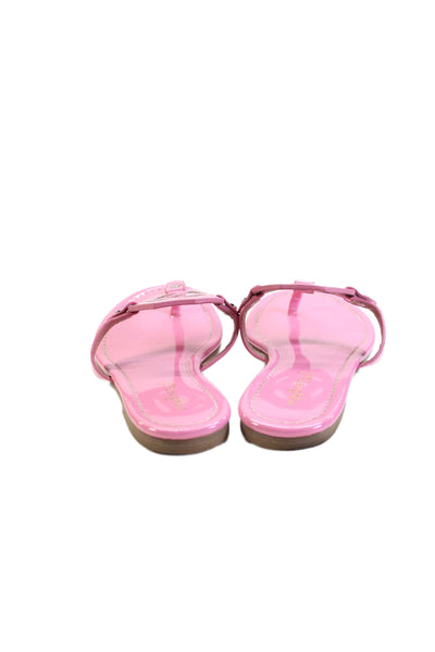 J. Mclaughlin Women's Lucy Patent Leather Thong Sandals Pink Size 7