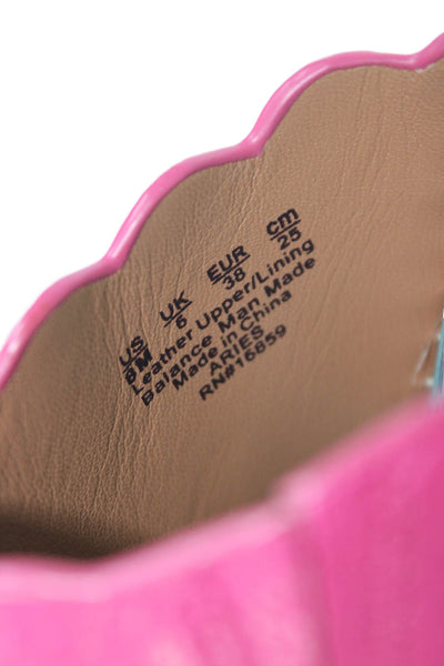 J. Mclaughlin Women's Scallop Edge Espadrille Slide Sandals Pink Size 8