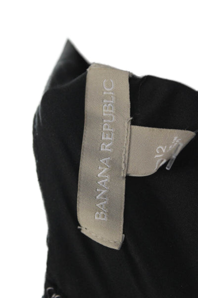 Banana Republic Womens Black Sheath Dress Sleeveless Knee Length Size 12