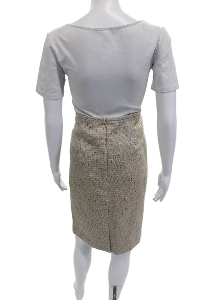 Calvin Klein Womens Straight Pencil Skirt Beige Size 14