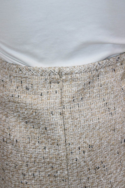 Calvin Klein Womens Straight Pencil Skirt Beige Size 14