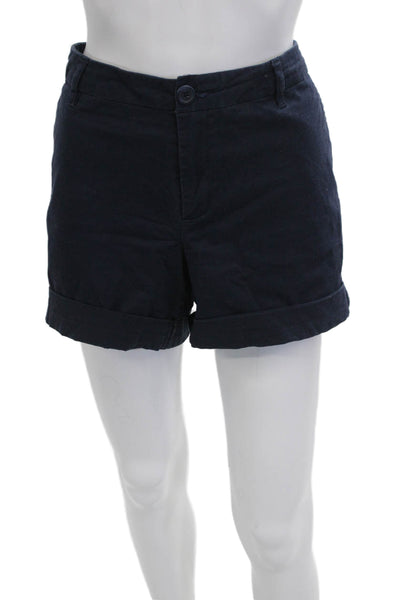 Saks Fifth Avenue Womens Chino Shorts Dark Blue Size 10