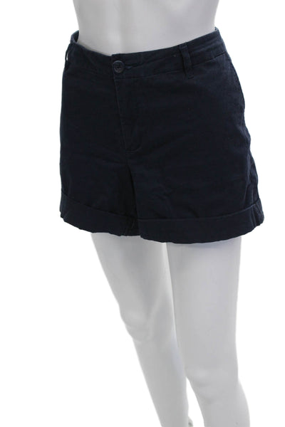 Saks Fifth Avenue Womens Chino Shorts Dark Blue Size 10