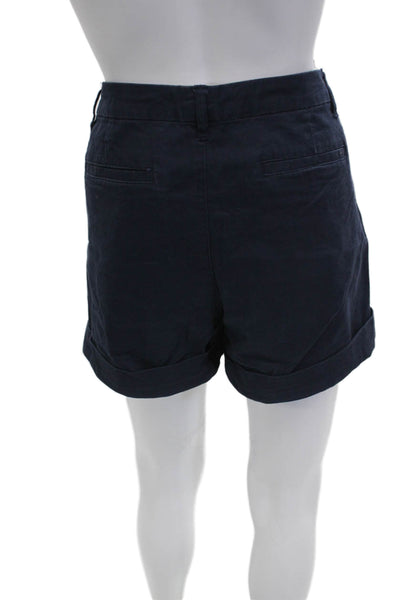 Saks Fifth Avenue Womens Chino Shorts Dark Blue Size 10