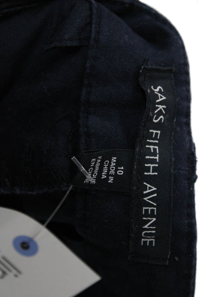 Saks Fifth Avenue Womens Chino Shorts Dark Blue Size 10
