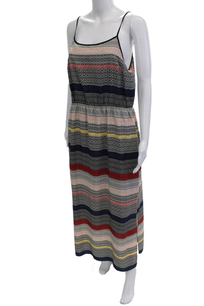 Vince Camuto Women Maxi Slip Dress Black Striped Midi Size M