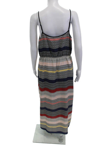 Vince Camuto Women Maxi Slip Dress Black Striped Midi Size M